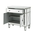 thumbnail image 2 of Powell Mirrored Console, Silver/Clear, 2 of 5