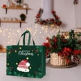 thumbnail image 4 of Taicans Christmas Gift Bags - Reusable Non-Woven Christmas Gift Tote Bags - Santa & Holly Design (12.8x6.7x9.8in),Eco-Friendly Holiday Party Favors,Shopping Bags for Gifts & Decorations, 4 of 5