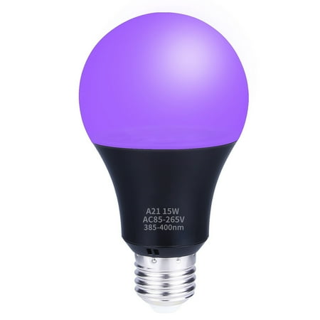 

Ultraviolet Lamp Bulb 15W E27 LED Living Room Table Reading Floor Lamps Energy Saving Black Light UV Lamp Bulb for Home Hotel