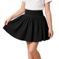 thumbnail image 2 of ATOGUTA Tennis Skirts for Girls Black A Line Skirt with Built-in Shorts Athletic School Uniform Skirts for Teen 5T-16, 2 of 7