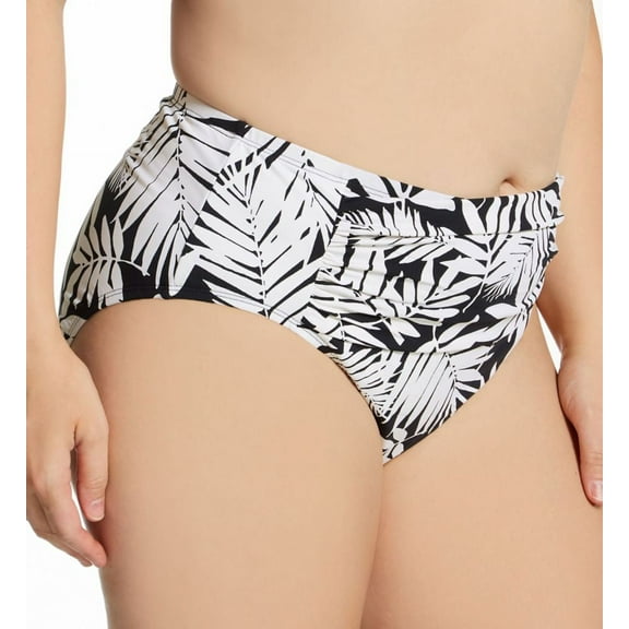 Women's Bleu Rod Beattie O22931X Plus Size Urban Oasis High Waist Swim Bottom (Black 18W)