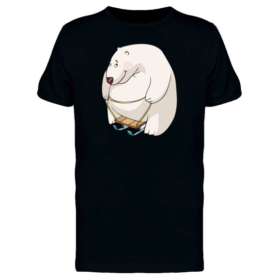 Funny Fat Polar Bear Doodle Tee Men's -Image by Shutterstock