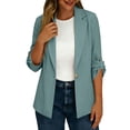 thumbnail image 6 of Byworldtasic Womens Casual Blazers Open Front Long Sleeve Work Office Suit Jackets Blazer, 6 of 9