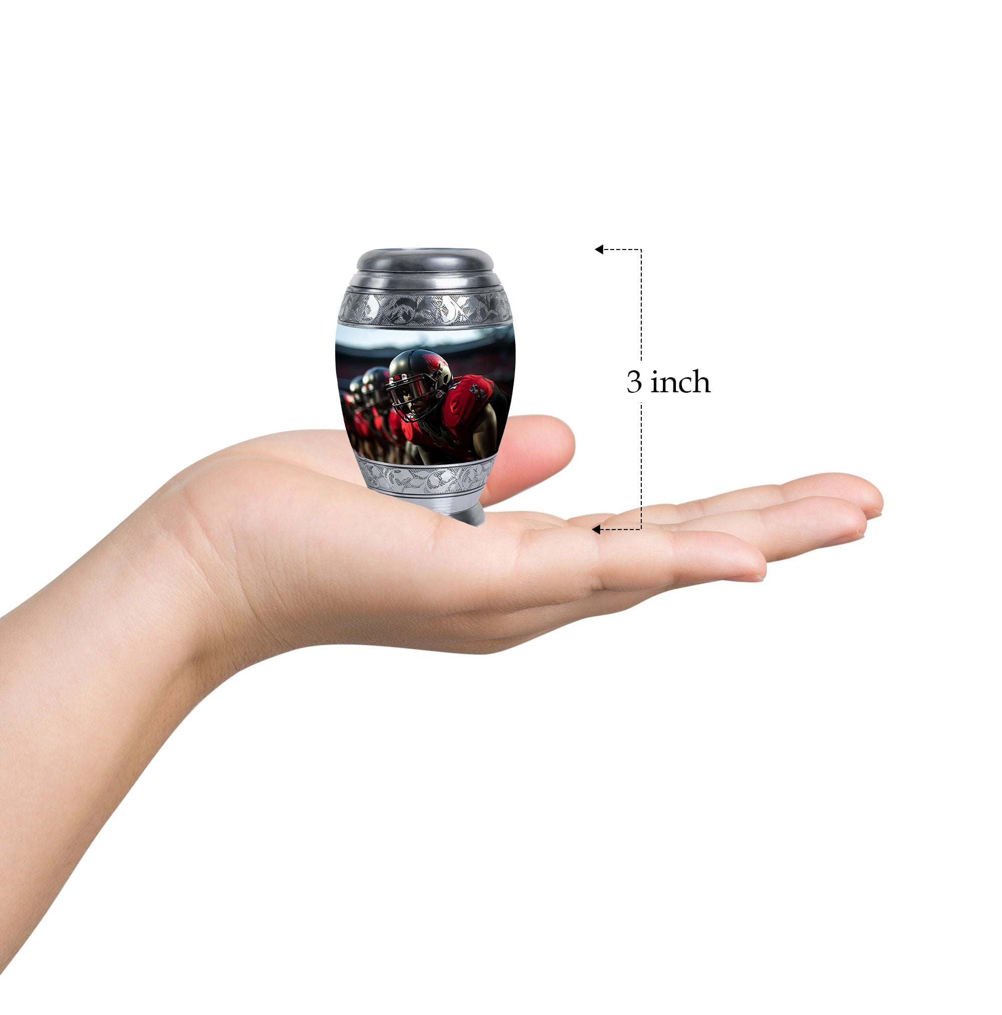 Football Team Urn For Ashes For Women - Small Urns For Human Ashes - Cremation Urn Adult Ashes 3 Inch, Pack Of 4 Small Urn For Ashes - Ash Holders For Human Ashes -Funeral Urns - Keepsake Urns