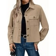 thumbnail image 4 of Vestes Courtes en Velours Côtelé pour Femmes, Chemises à Manches Longues Tendance 2026, 4 of 7