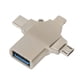 thumbnail image 1 of Adaptador OTG 3 en 1 Tipo C Micro Lightning a USB Máximo 10 Gbps Adaptador USB OTG de aleación de zinc para transmisión y carga, 1 of 12