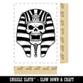 thumbnail image 2 of Egyptian Pharaoh Skull Rectangle Rubber Stamp Stamping Scrapbooking Crafting - Small 1.7in, 2 of 7