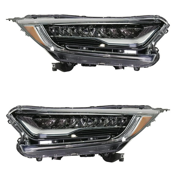New Pair Of LED Headlights Is Compatible With Honda Cr V Hybrid Lx Sport Utility 4 Door 2.0L 2020 By Part Number Ho2503182 Ho2502182