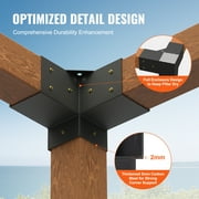 SKYSHALO 4x4 Pergola Bracket Kit 3-Way Woodworks DIY Post for Gazebos 4 pcs
