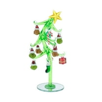Dr. Seuss's How the Grinch Stole Christmas, Glass Table Top Tree, 13 pieces, Green, by Ruz