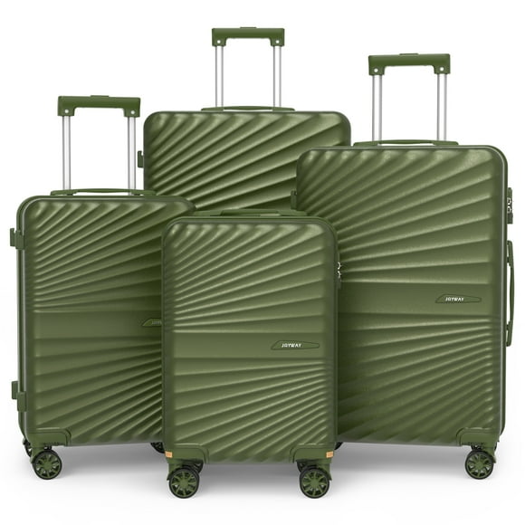 Joyway Ensemble de Bagages Rigides 4 Pcs avec Roues Pivotantes et Cadenas TSA, Ensemble de Bagages Légers à Main pour l'École, les Voyages, la Fin de Semaine (Vert)