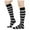 Black, variant on Boot Socks for Women Knee High Ladies' Christmas Knit Striped Knee High Calf Socks Soft Comfort Winter Warm Indoor Home Socks Warm Socks for Women Black One Size1 Pairs