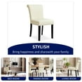 thumbnail image 6 of Subrtex Set of 2 Modern Upholstered Dining Chairs with Nailhead Trim and Wooden Legs, White, 6 of 7