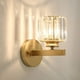 thumbnail image 1 of Lámpara de pared LED de metal Postmoderno Exquisito Aplique de cristal Decoración del hogar Aplique Sala de estar TV Aplique de pared Dormitorio Linterna de noche E27 Pasillo de vidrio Stai, 1 of 5
