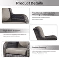 thumbnail image 5 of Bellefurn Patio Wicker Chairs Set of 2,High Back Outdoor Rattan Patio Chairs Outdoor Conversation Set for Garden Backyard Proch Deck, 5 of 8