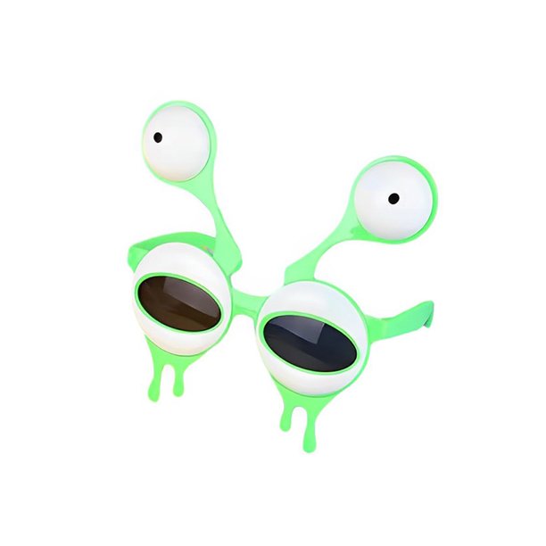 Jumpingount Accesorios para fotos Gafas de sol de ojos grandes a prueba de agua Plástico Hip Pops Gafas de cumpleaños de moda Gafas a prueba de Lentes Verde