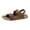 Brown, variant on Mens Sandals with Convertible Back Strap Classic Vintage Casual Double Buckles Leather Orthopedic Beach Slides Summer Shoes Black Size 8.5