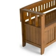 thumbnail image 4 of Simpli Home Acadian Solid Wood Entryway Storage Bench In Light Avalon Brown, 4 of 10