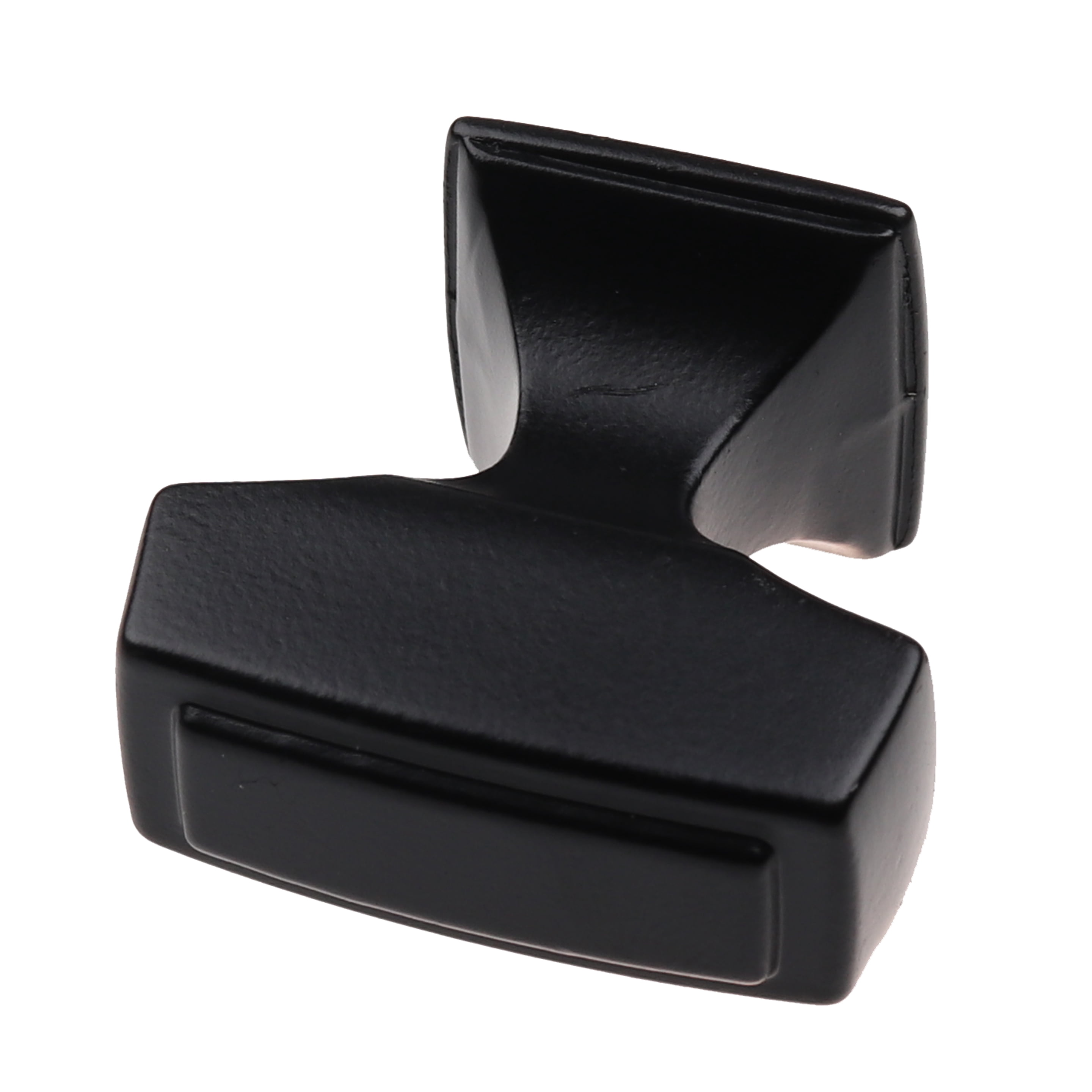 GlideRite 1-1/8 in. Transition Style Rectangle Cabinet Knob, Matte Black, Pack of 5