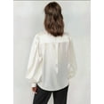 thumbnail image 5 of Satin Weave Long Baloon Sleeve Shirt, 5 of 5