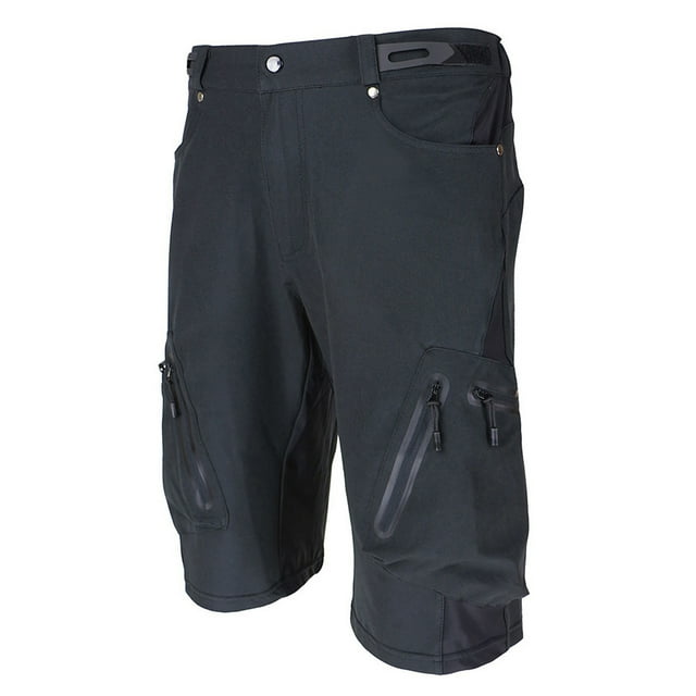 Pantalones cortos de ciclismo Lixada Baggy Shorts Ciclismo Bicicleta Bicicleta MTB Pantalones Cortos Breathable Loose Fit Casual Ciclismo Running ropa poliamida lycra con bolsillos con cremallera Arsuxeo Pantalones cortos de ciclismo