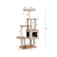thumbnail image 4 of Vibrant Life 56"Minimalist Cat Tree with Large Condo, Perch, Laminated Steps, Scratching Posts,Beige, 4 of 6