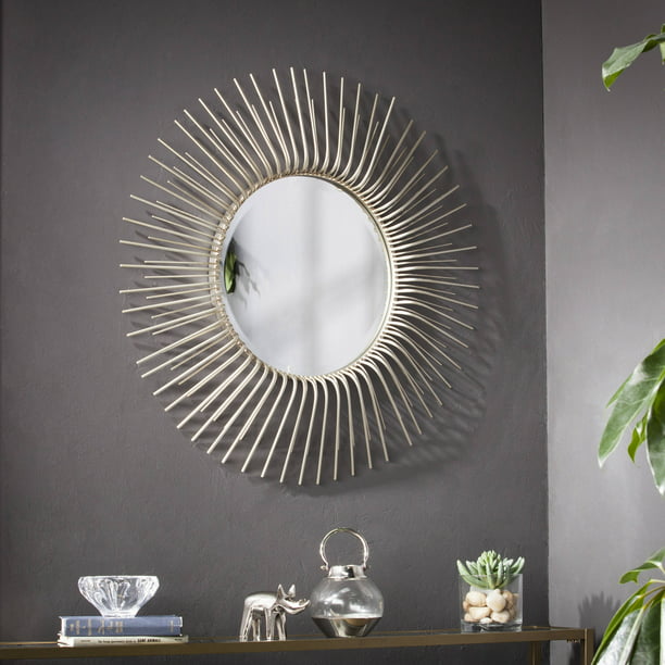 Southern Enterprises Toussai Round, Sunburst Decorative Wall Mirror
