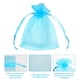 thumbnail image 5 of Bolsas de regalo de organza Boshen, 13 x 18 cm, 200 unidades, azul turquesa, 5 of 9