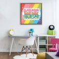 thumbnail image 2 of Stupell Industries Believe In Yourself Rainbow Brown Framed Floater Canvas Wall Art design by Jilly Jack Designs, 25 x 25, 2 of 9