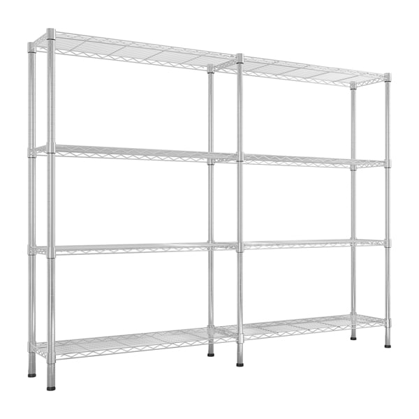 58''W Adjustable Storage Shelves 1200LBS NSF Wire Shelving Unit 4 Tier Metal Shelving for Storage Rack Shelves for Storage Heavy Duty Garage Shelf Pantry Shelves Kitchen Shelving, 58''W*59.06''H*