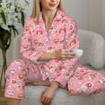 thumbnail image 6 of Daiia Cute cartoon cats for Women's Long-Sleeved Pajama Set – Soft & Comfortable Sleepwear Button-Up Pajamas Cozy Lounge Wear-XX-Large, 6 of 7