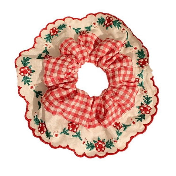Hair Bands Elastic Head Ropes For Women Fashionable Scrunchies With Embroidery Design Hair Accessories