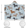 thumbnail image 3 of Wearable Blanket,Cute Dachshund and Dog Footprint Hooded Wearable Flannel Blanket for Adults & Teens,Winter Poncho Shawl Wrap Cape Cozy Anti-Pill,50"x60", 3 of 5
