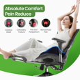 thumbnail image 2 of Cojín para asiento A-Pce grande de espuma viscoelástica para aliviar el dolor, azul, 2 of 7