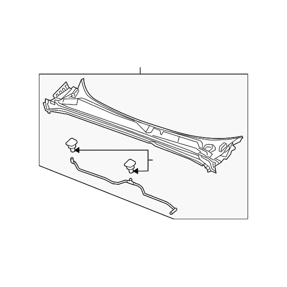 Genuine OE GM Cowl Grille 84112874