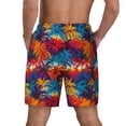 thumbnail image 4 of Uemuo Colorful Hawaii Palms Pattern Mens Swim Trunks Quick Dry Board Shorts with Mesh Lining, Stretch Beach Shorts Quick Dry No-Chafing Board Shorts-3X-Large, 4 of 9