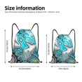thumbnail image 4 of Lsque Geometry Dash Print Drawstring Backpack Bag Sport Gym Sackpack Cinch Bags Drawstring Bags Draw String Sport Bag-Medium, 4 of 8