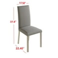 thumbnail image 5 of Home Design Greenville Dining Chair (Set of 4), Gray/Antique Gray, Cushioned seat and back, Comfortable parson style, Sturdy frame, Easy to clean, 5 of 5