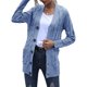thumbnail image 5 of Sonducket Suéter de mujer con cuello en V, botón, prendas de vestir exteriores, abrigo de otoño de punto de manga larga, amarillo, L Prendas para la parte del cuerpo Azul S, 5 of 6