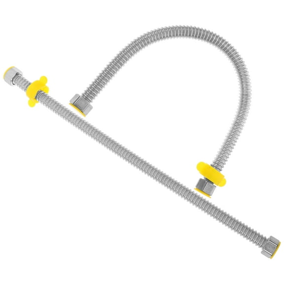 MIPCASE 2pcs Corrugated Flexible Hose Water Stainless Steel Pipe Corrosion Resistant for Homeowners