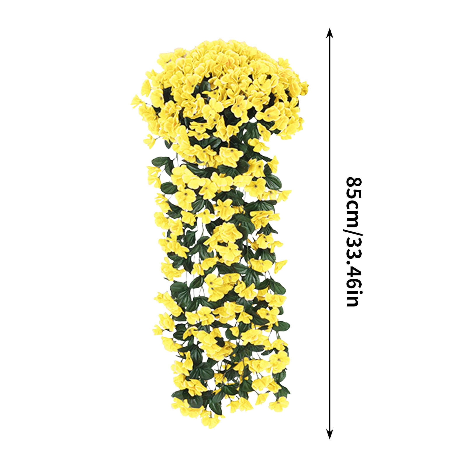 3pcs Artificial Hanging Flowers Outdoor Faux Plants Spring Decor Fake Mums Violets with Eucalyptus Realistic UV Resistant Trailing Vines Porch Yard Indoor Five-petal