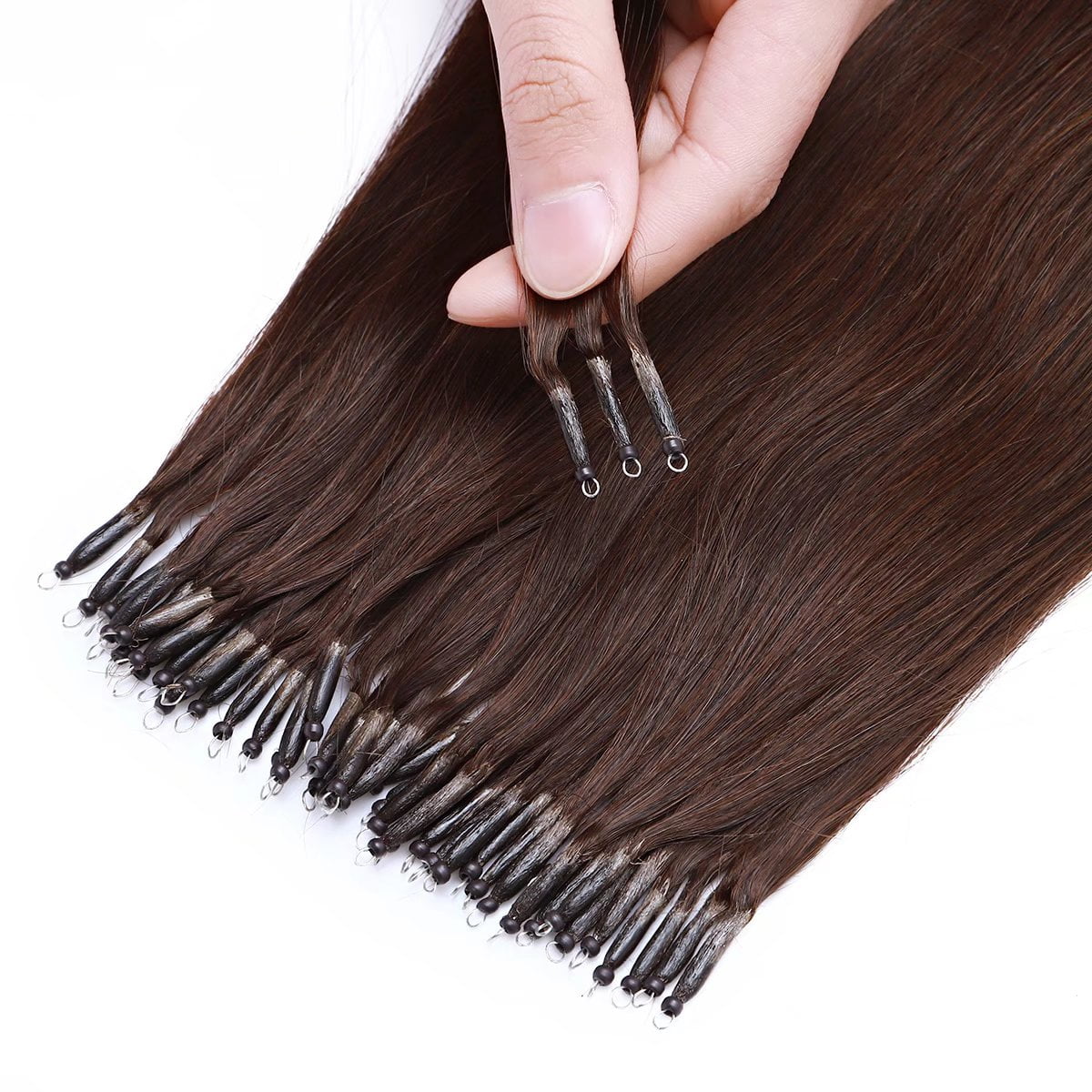 MY-LADY Nano Ring Beads Human Hair Extensions Micro Loop tip Russian Hair Highlight Hairpiece 16"-24"