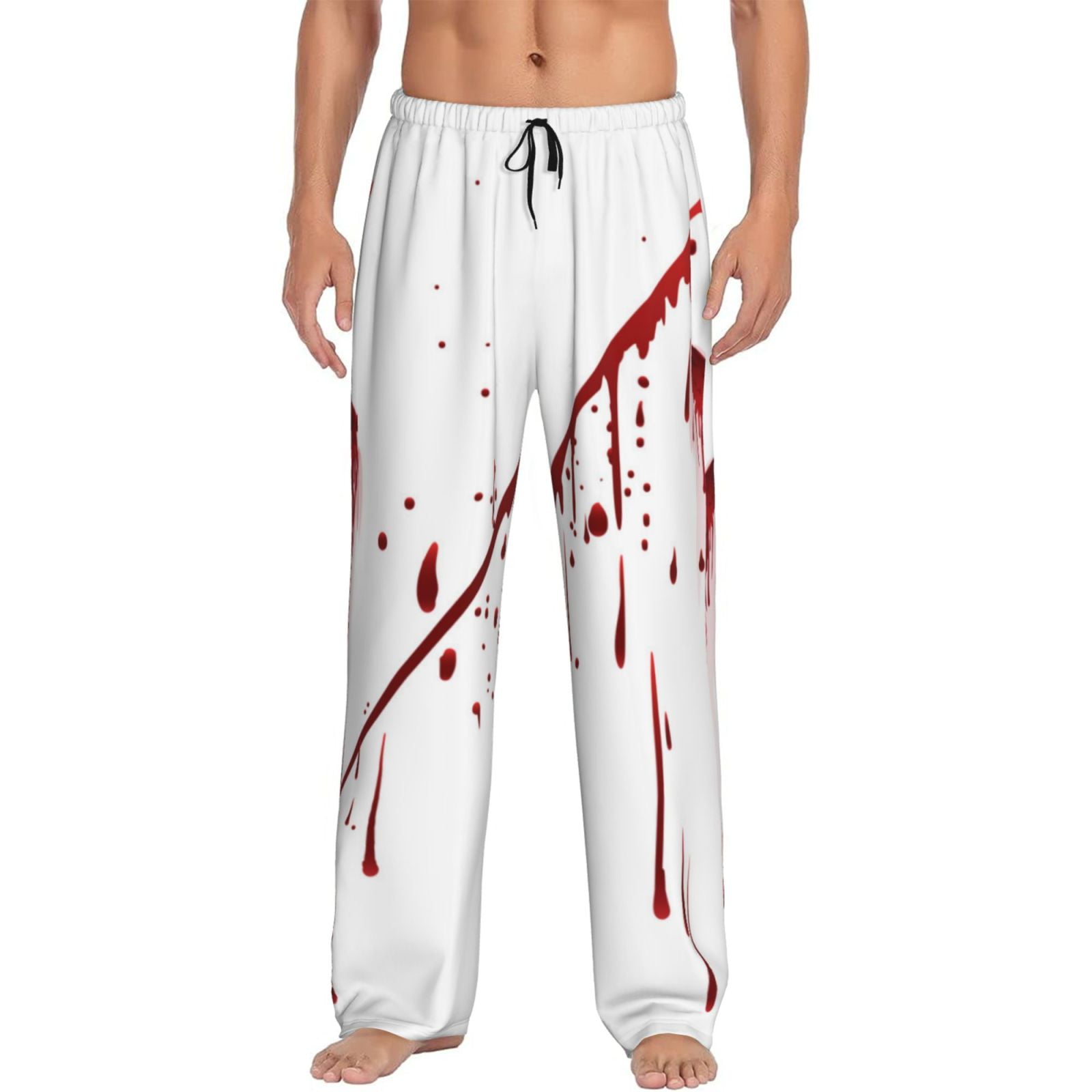 Balery Bloody Hand Pantalones de pijama para hombre, pijama