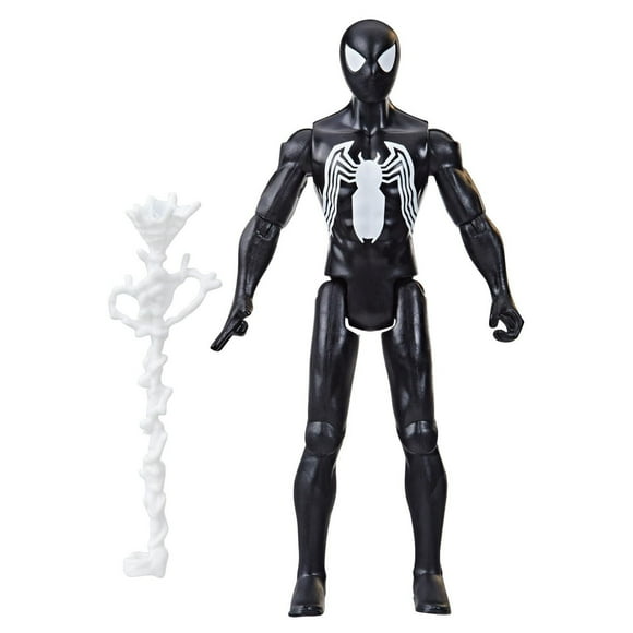 Marvel Spider-Man Epic Hero Series, figurine articulée Spider-Man en costume de symbiote de 10 cm avec accessoire