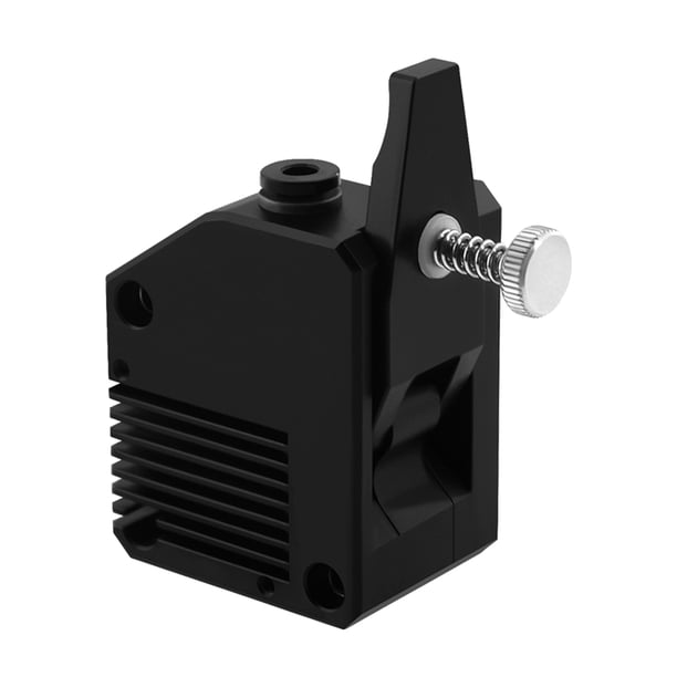 - Extrusora de metal completo con doble engranaje de accionamiento, soporte derecho, filamento flex Eccomum Negro / Derecha