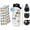 3 Lids White, variant on 32oz National Parks Water Bottle with 63 Waterproof Stickers, 316 Stainless Steel Vacuum Insulated Bottle, 3 Interchangeable Leakproof Lids, Straw & Cleaning Brush, Wide Mouth Travel Flask