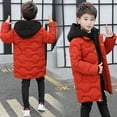 thumbnail image 6 of Mercatoo Windproof Warm Winter Coat for Boys Zip Up Button Quilted Padded Long Puffer Jacket Teen Cold Weather Proof Outerwear, 6 of 9