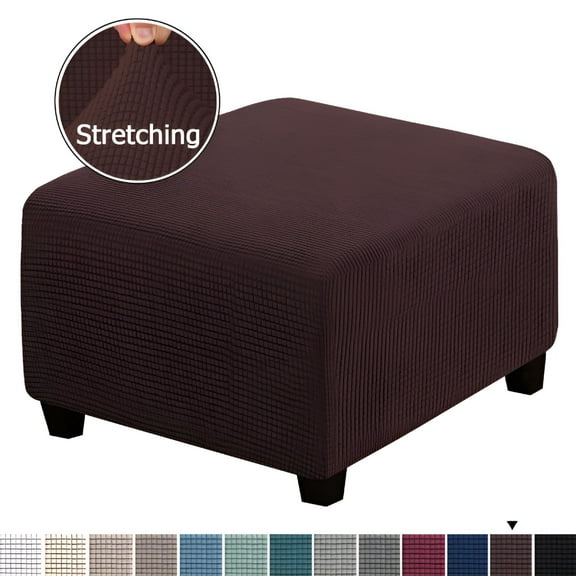 AUQ Square Ottoman Covers Ottoman Slipcovers Folding Storage Stool Furniture