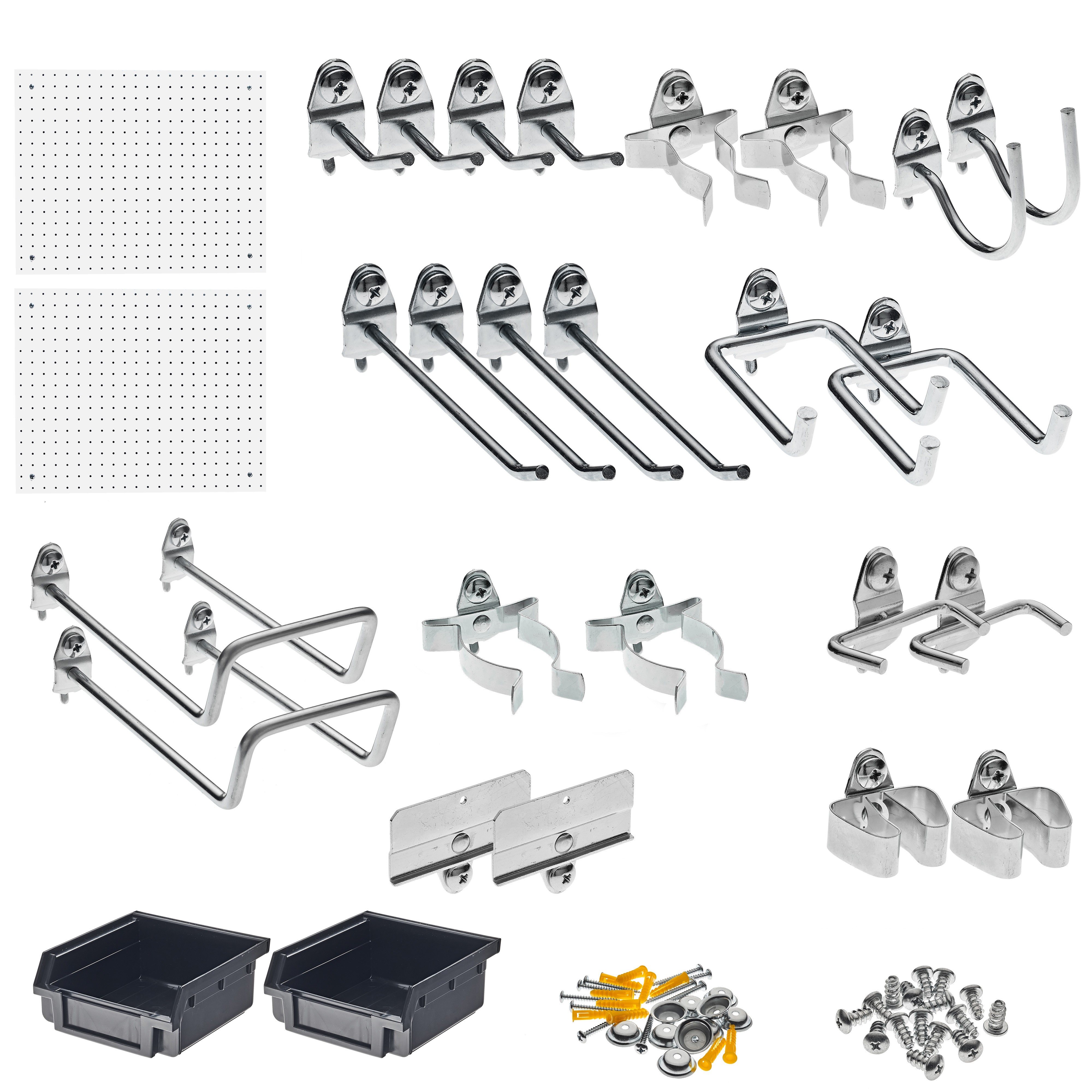 Triton DuraHook Pegboard Panel Kit, White 22 In. photo 1