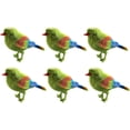 thumbnail image 1 of 6 piezas de juguetes para niños con sonido de canto real, pájaro colorido, gorrión, sensor de movimiento, adorno navideño, 1 of 5